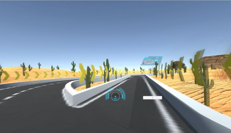 VR赛车沙漠场景